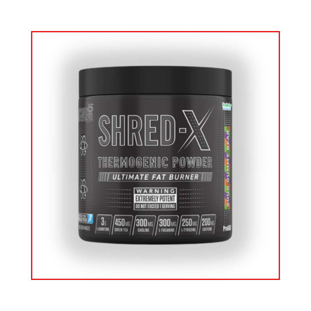 Applied Nutrition Thermogenic Fat Burning Pre-Workout Shred-X (300g) - Sour Gummy Bear