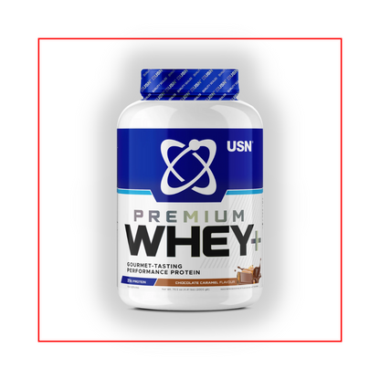 USN Whey+ Premium Protein Powder - Caramel Chocolate